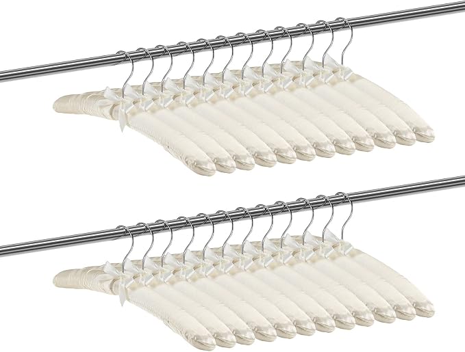 Jetec 24 Pieces Satin Padded Hangers - Image 2