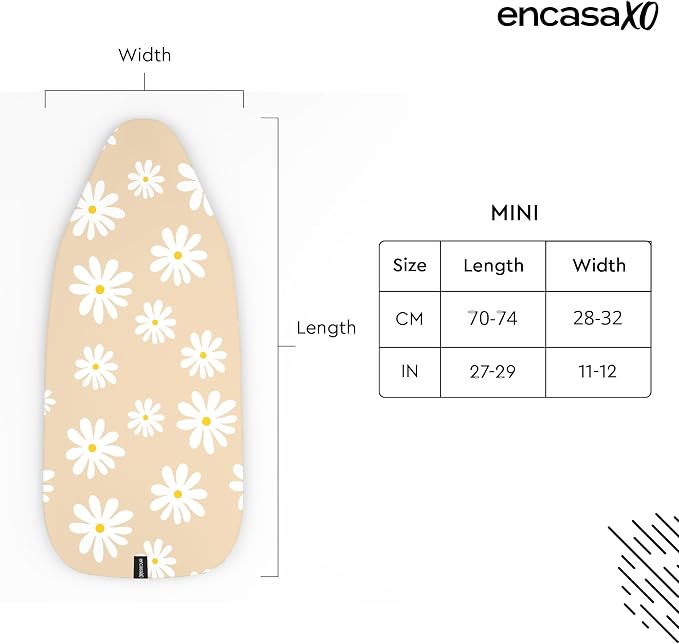Encasa XO Ironing Board Cover and Pad 28"x12" - Image 2