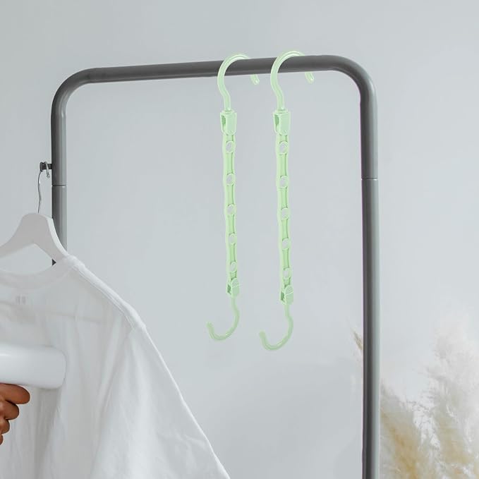 6pcs Multifunctional Rotatable Foldable Windproof Clothes Hangers Set - Image 7
