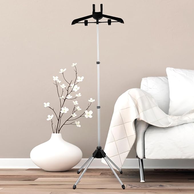Steamer Stand, Folding Telescopic Clothes Steamer Holder - Image 7