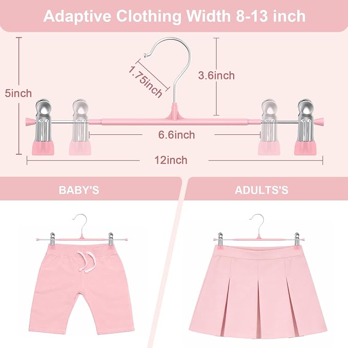 POZEAN Pants Hangers with Clips - Image 4