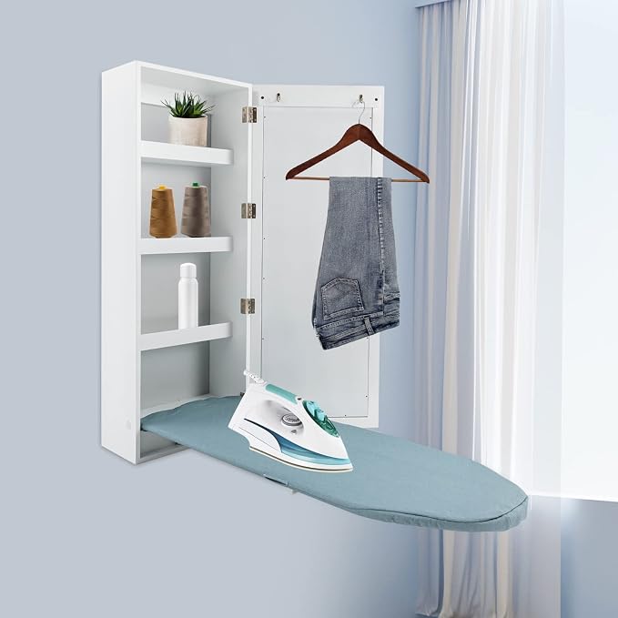 Wall Mount Ironing Board Cabinet, Hidden Storage Fold Away Ironing Board - Image 2