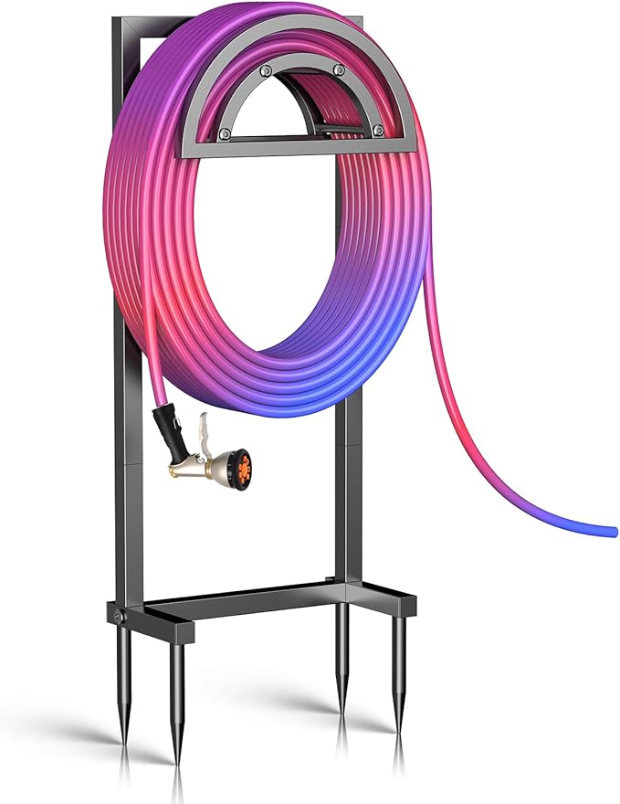OLV Hose Holder Holds 150-ft Water Pipe, Outdoor Freestanding Heavy Duty Water by OLV
