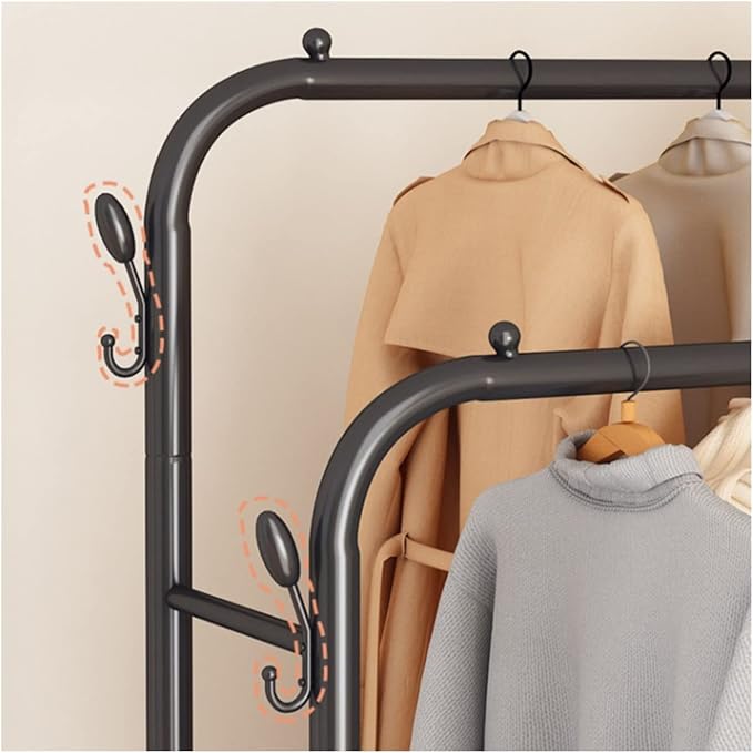 Standing Coat Stand Clothes Drying Rack Floor Balcony Home Clothesline Drying - Image 4