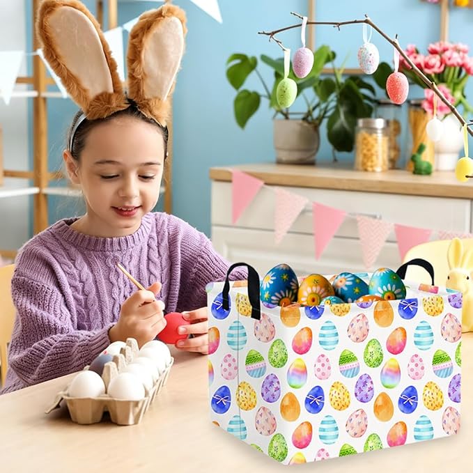 Rectangular Cute Easter basket, Easter basket empty, Storage Basket - Image 4