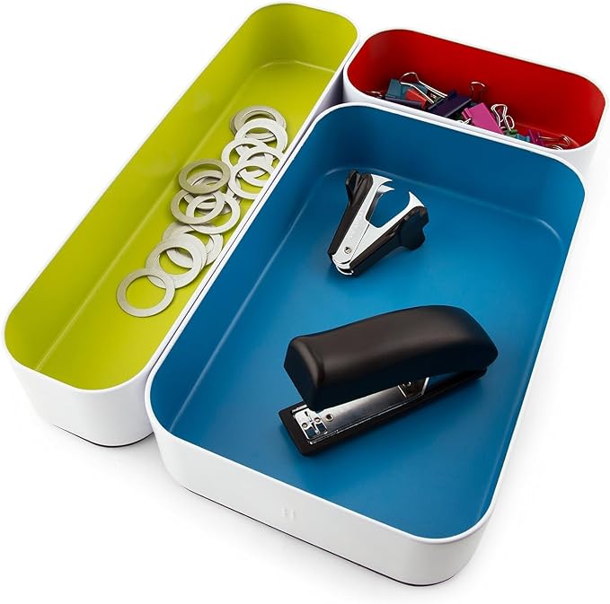 Three by Three Seattle 3 Piece Shallow Metal Organizer Tray Set - Image 2