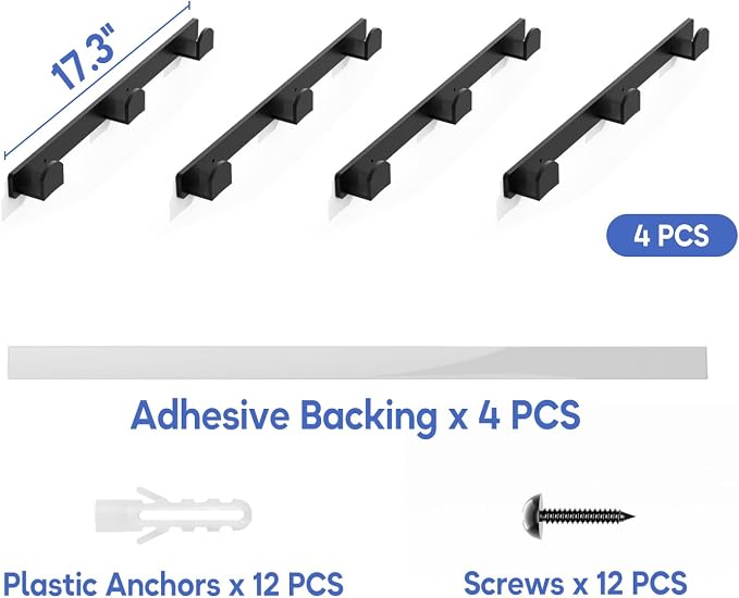 KIMBORA 4 Packs Hat Rack for Wall, Hat Organizer for Baseball Caps Holds 36 Hats - Image 8