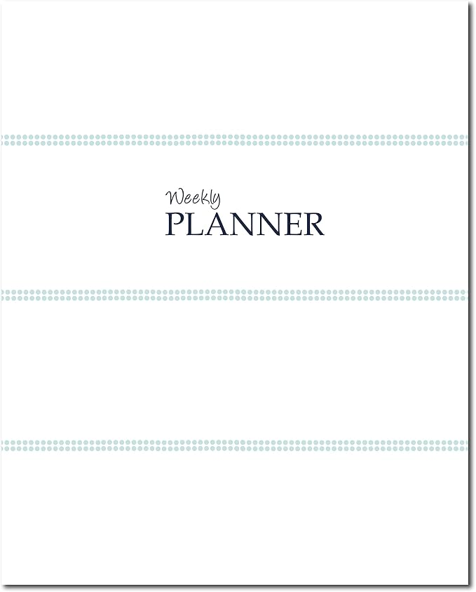 Weekly & Monthly Planner by Kahootie Co, Lightweight White and Teal Mini by KahootieCo