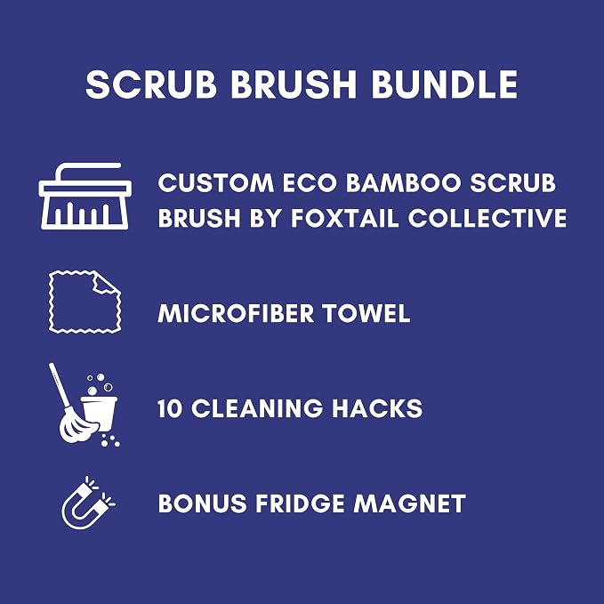 Laundry Brush with Eco-Friendly Bamboo Handle by Foxtail Collective Bundle with - Image 2