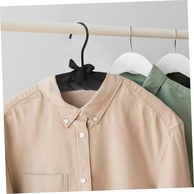 PRETYZOOM 5pcs Non-Slip Satin Padded Hangers - Image 8