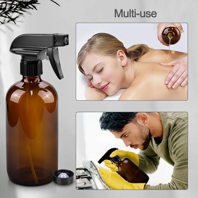 Glass Spray Bottles, 16oz Amber Glass Spray Bottles - Image 4