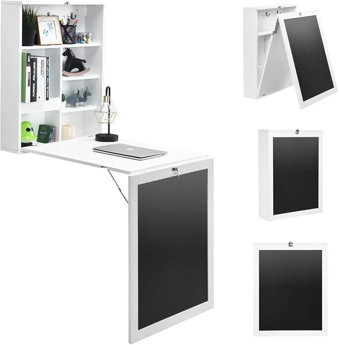 Folding Wall Desk, Wall Mounted Fold Out Table by IFANNY