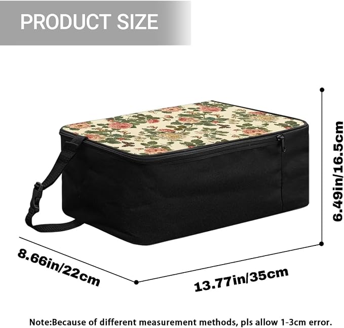 Retro Rose Portable Travel Carrying Bag - Image 7