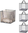 4 Pack Popup Laundry Hamper, Small Collapsible Mesh Laundry Baskets Dirty by Typutomi