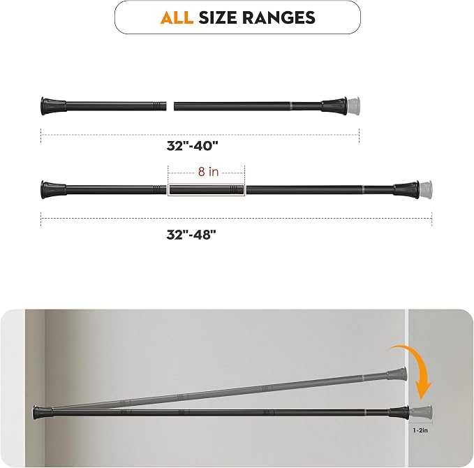 1.1 Inch Diameter Tension Closet Rods - Image 5