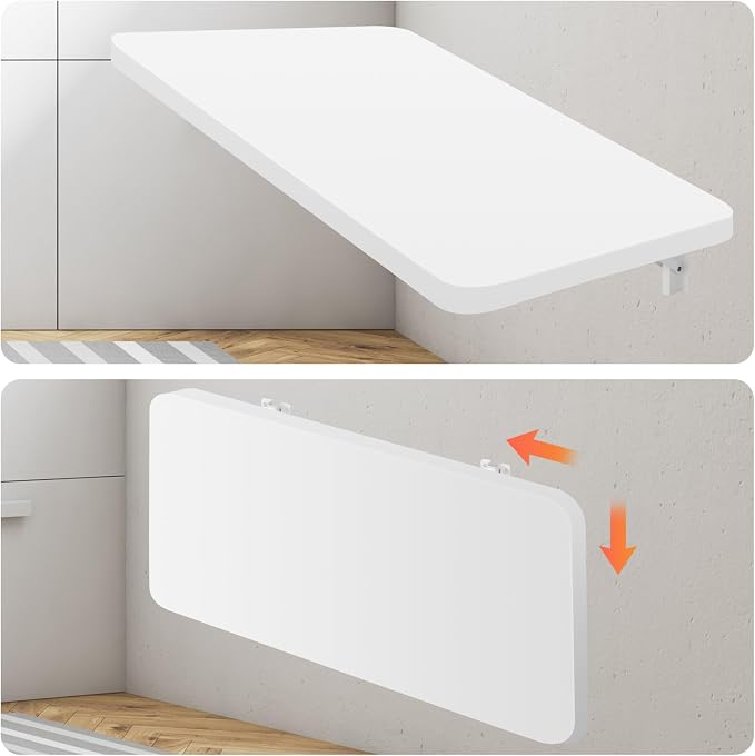 Wall-Mounted Folding Table -Folding Wall Table 100X50cm/39.4"×19.7", - Image 4
