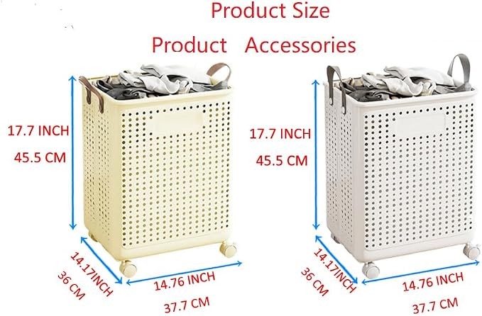 WESAPPINC Collapsible Extral Large Laundry Hamper, Plastic Laundry Basket - Image 7