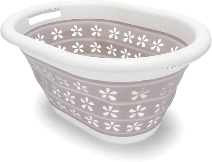 Camco Collapsible Laundry Basket | Features Simple Pop-Open & Collapse-Down by Camco