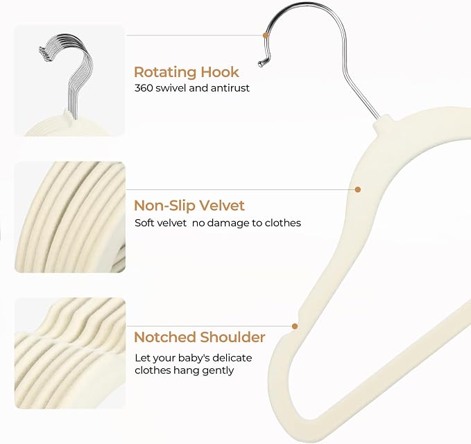 GoodtoU Baby Hangers Velvet 100 Pack - Image 2