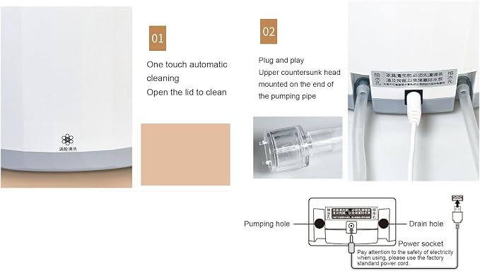 Portable Cup Washer Machine Effective Turbo ABS Material Rechargeable Battery - Image 9