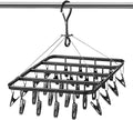 Aluminum Drip Hanger with 26 Clips, Sock Drying Rack, Wind-Proof Hook, by Unknown