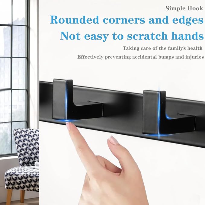 Coat Rack, Heavy Duty Stainless Steel Coat Hook Hanger, Wall Mounted Coat Hook - Image 2