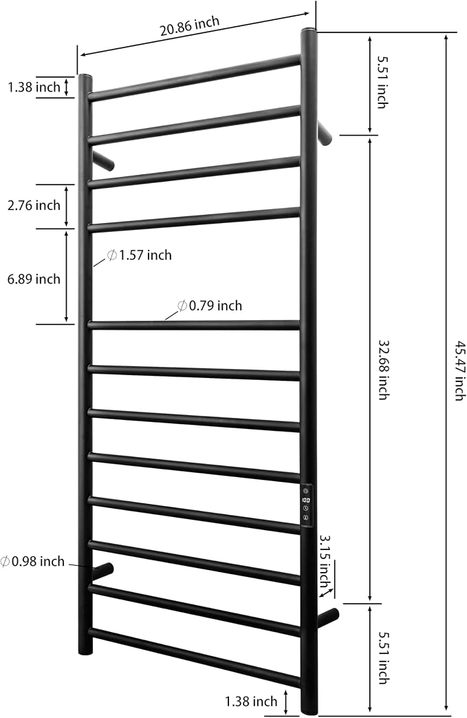 KEG Smart WiFi Towel Warmer Wall Mounted - Image 6