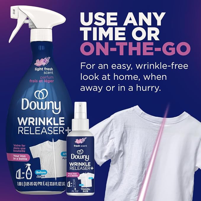 Downy Wrinkle Releaser Spray, All In One Wrinkle Release Spray, Odor Eliminator - Image 5