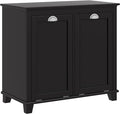 HOMCOM Dual Tilt Out Laundry Hamper Cabinet, Bathroom Storage Cabinet by HOMCOM