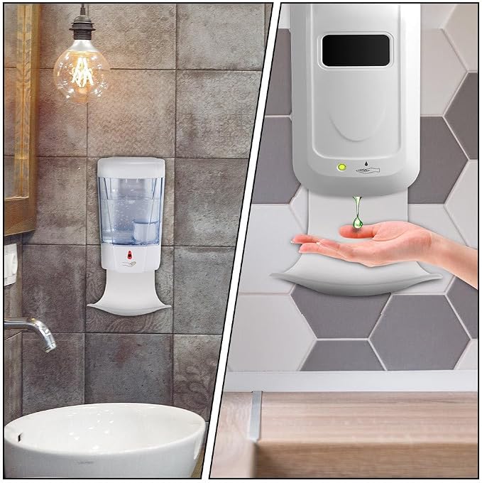 Balacoo 2 Pcs Soap Dispenser Tray, Wall Mounted Soap Dispenser Bracket - Image 2