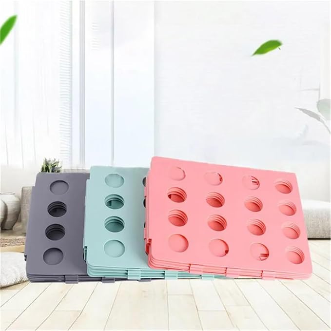 Folding Clothes Board 3pcs Portable Folding Board Clothes Pegs Storage Holder - Image 6