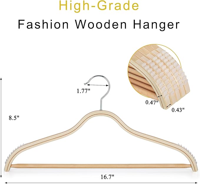 TOPIA HANGER Sleek Wooden Hangers - Image 2