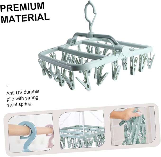 Foldable Plastic Clip Drying Rack - Image 2