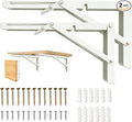 8 Inch Folding Shelf Brackets Heavy Duty, Fold Down Shelf Brackets 8 10 12 14 by Medach