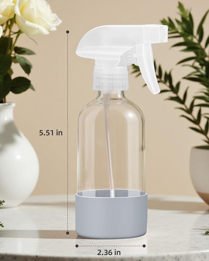 4 Pack Glass Spray Bottles 8 oz, Empty Refillable Containers - Image 2