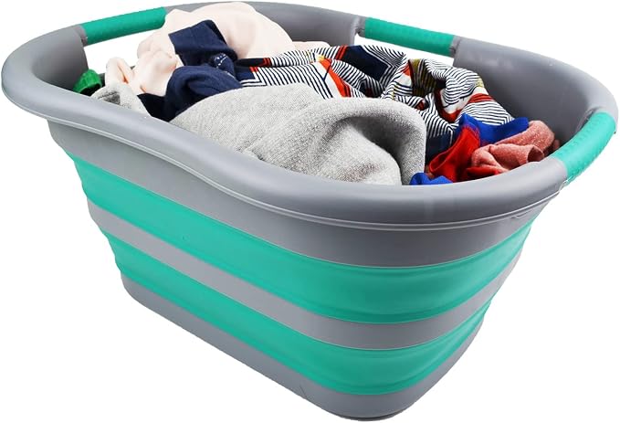 SAMMART 30L Collapsible Plastic Laundry Basket - Image 8
