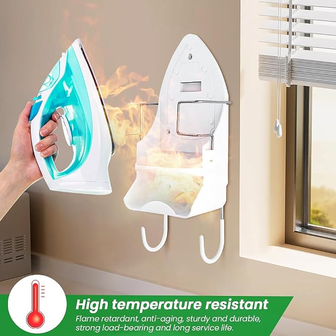 Iron Board Hanger Wall Mount Electric Iron Holder Ironing Board Holder Wall - Image 6