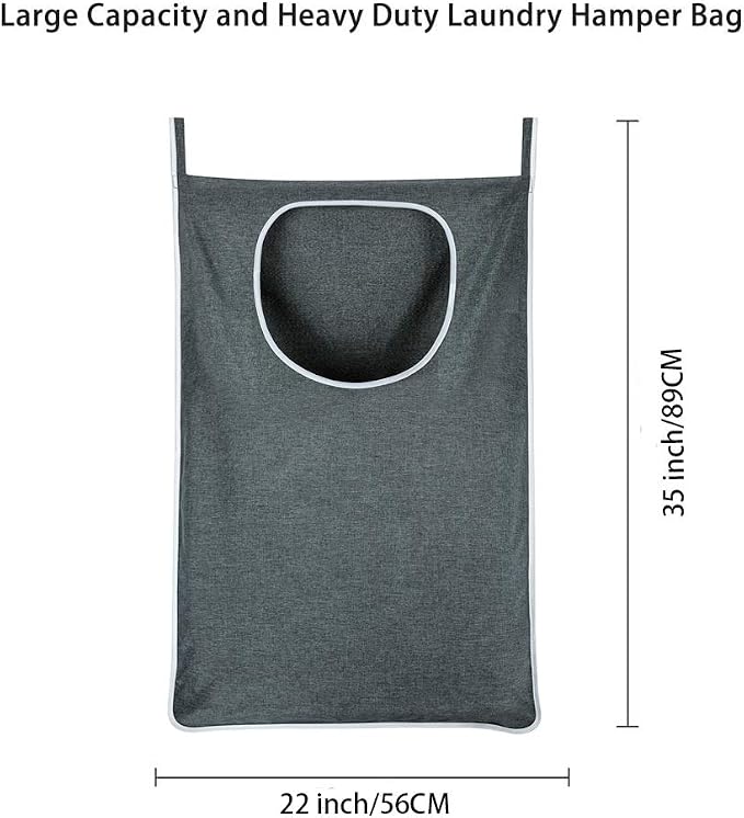 XL Hanging Laundry Hamper, Over the Door Laundry Hamper and Baskets, Wide - Image 3