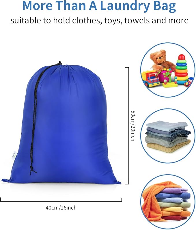 OTraki 2 Pack Small Laundry Bag 16x20 Inch Drawstring Laundry Wash Bag Dirty - Image 5