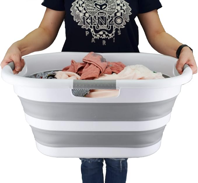 SAMMART 40L Set of 2 Collapsible Plastic Laundry Basket - Image 7