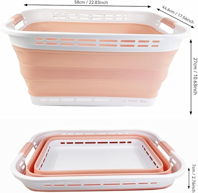 SAMMART 42L Collapsible Plastic Laundry Hamper/Basket - Image 2