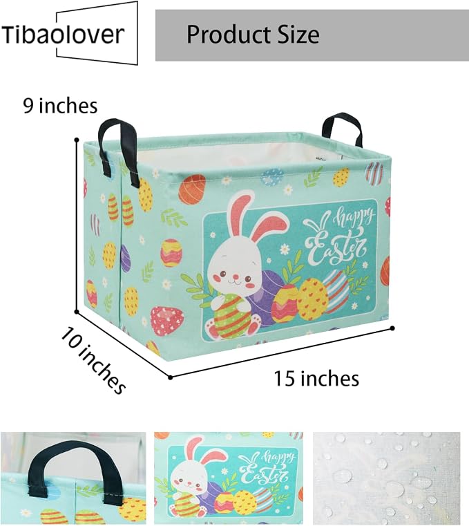 Rectangular Easter Basket Baby Storage Basket Cute Kids Toy Storage Bin - Image 6