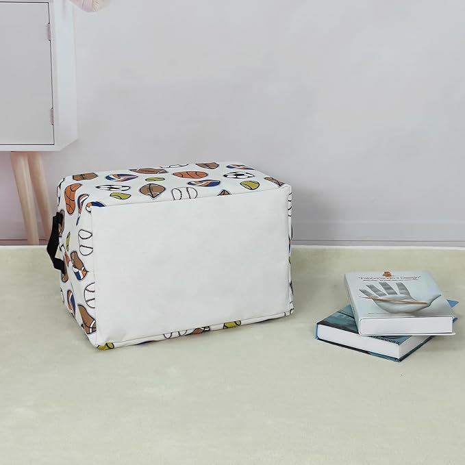 LANGYASHAN Rectangular Storage Bin Collapse Canvas Fabric Cartoon Storage Basket - Image 8