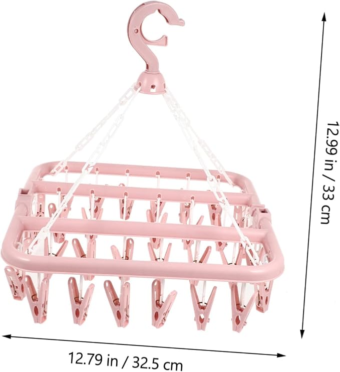 Strong Spring Clip Drying Rack Rotating Self-Locking Hanger Space-Saving - Image 6