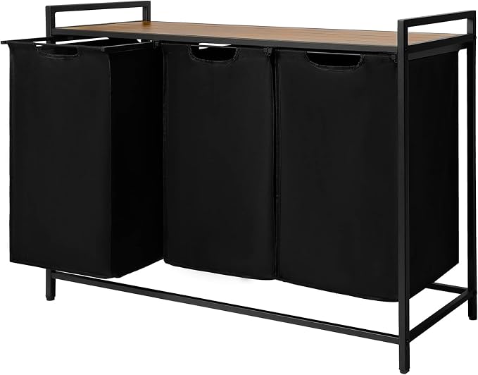 Pull Out Laundry Hamper 3 Compartment Laundry Sorter by GraciadecoStorage