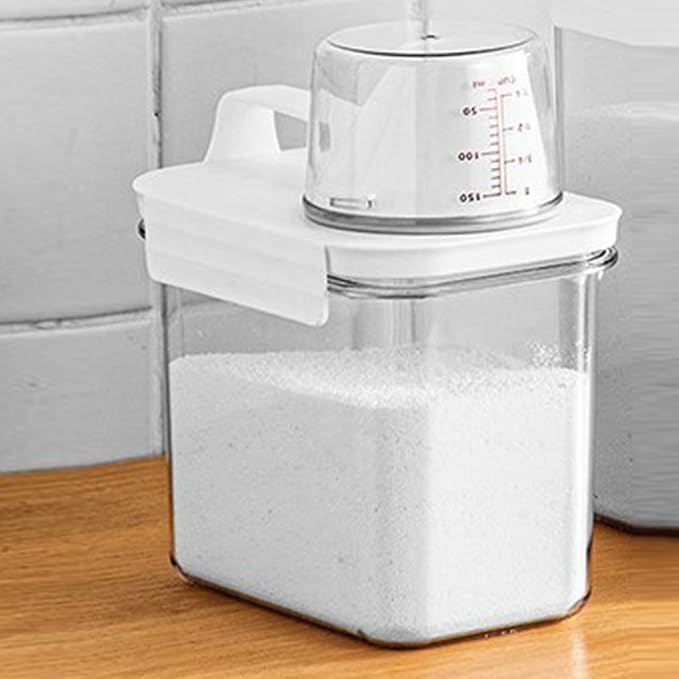 1100ml Laundry Detergent Dispenser, Transparent Plastic Fabric Softener - Image 3