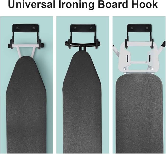 Ironing Board Hanger Wall Mount Ironing Board Holder Organizer Wall Rack - Image 6