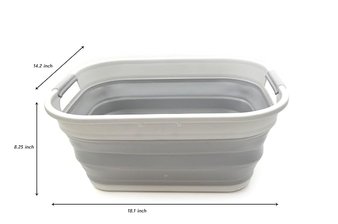 SAMMART 19.5L Collapsible Plastic Laundry Basket - Image 7