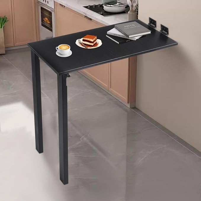 Wall Mounted Folding Table, Wooden Folding Laundry Table - Image 3