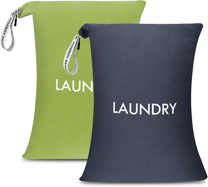 WiseBoy 2 Pack Laundry Bags, Travel Laundry Bag by WiseBoy